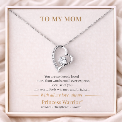 To My Mom — Forever Cherished™ — Gold Edition Forever Love Necklace