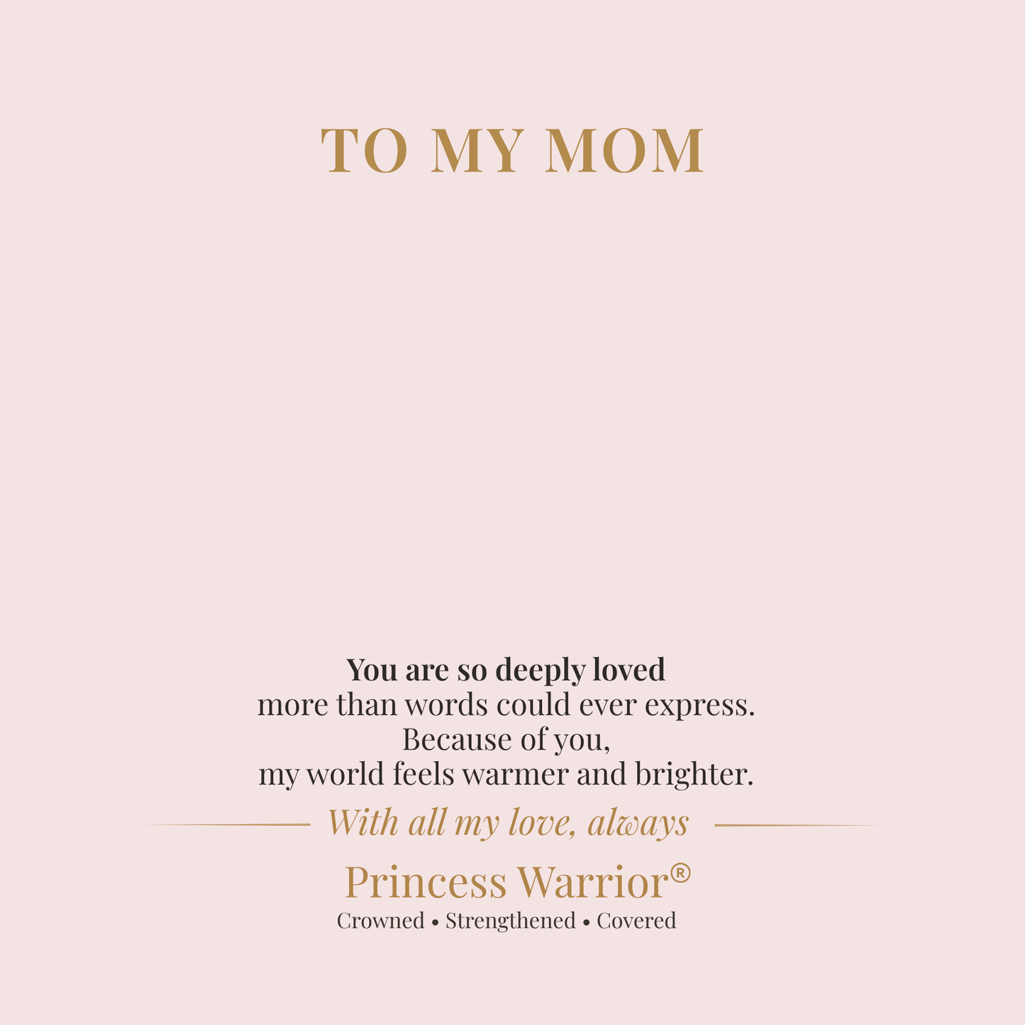 To My Mom — Forever Cherished™ — Gold Edition Forever Love Necklace