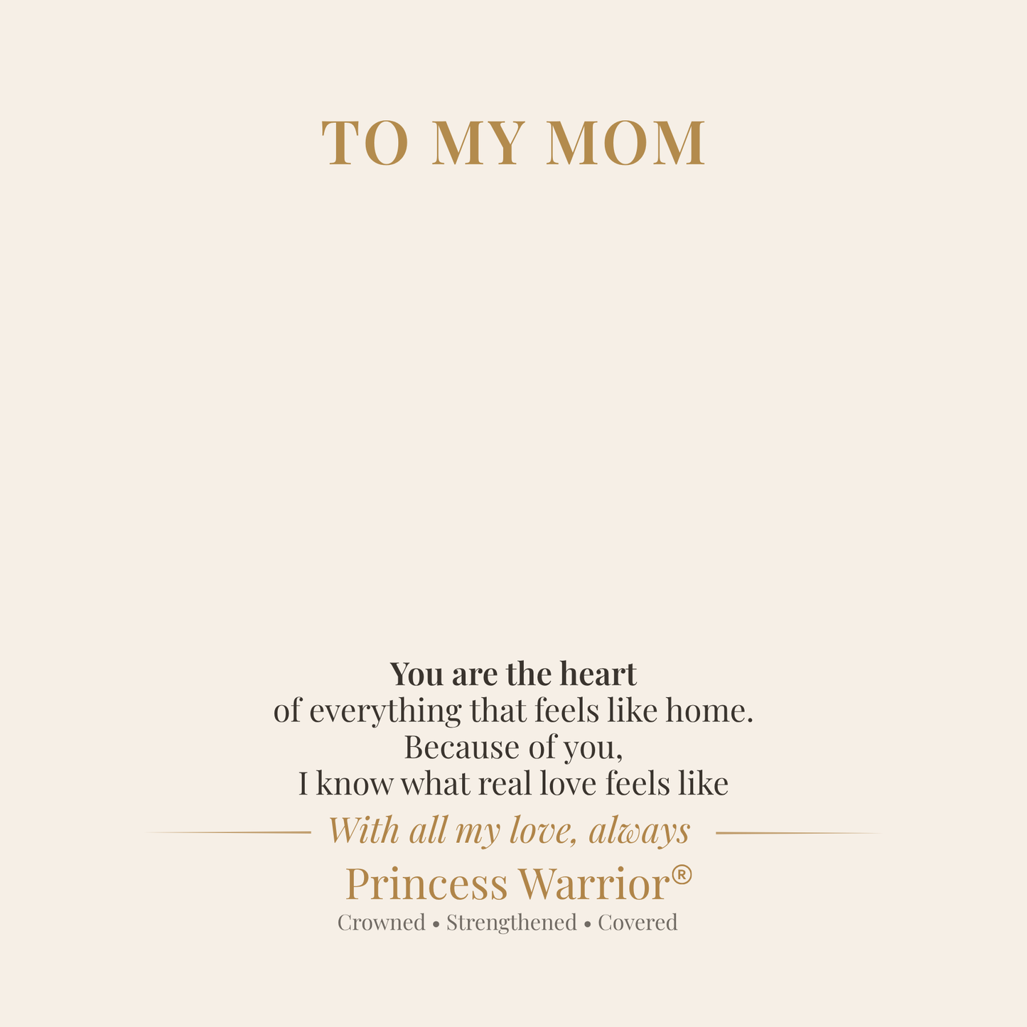 To My Mom — Timeless Love™ — Gold Edition Forever Love Necklace