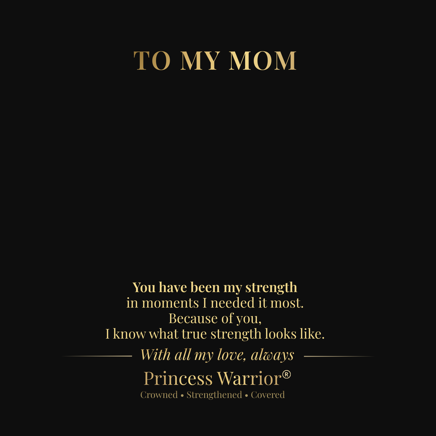 To My Mom — Endless Strength™ — Gold Edition Forever Love Necklace