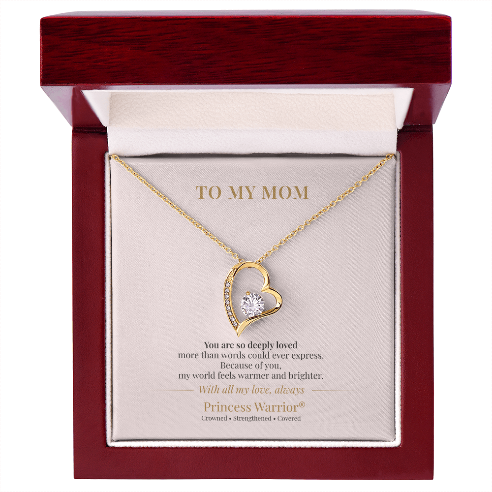To My Mom — Forever Cherished™ — Gold Edition Forever Love Necklace